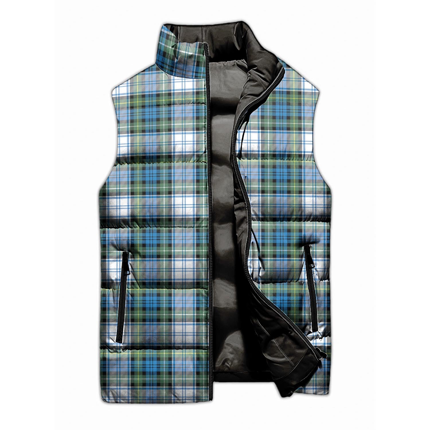 Campbell Dress Ancient Tartan Sleeveless Puffer Jacket - Tartanvibesclothing