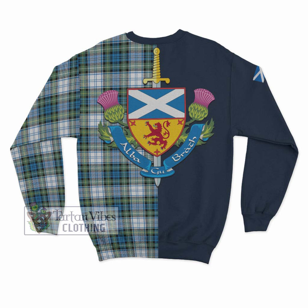 Tartan Vibes Clothing Campbell Dress Ancient Tartan Sweatshirt with Scottish Lion Royal Arm Half Style