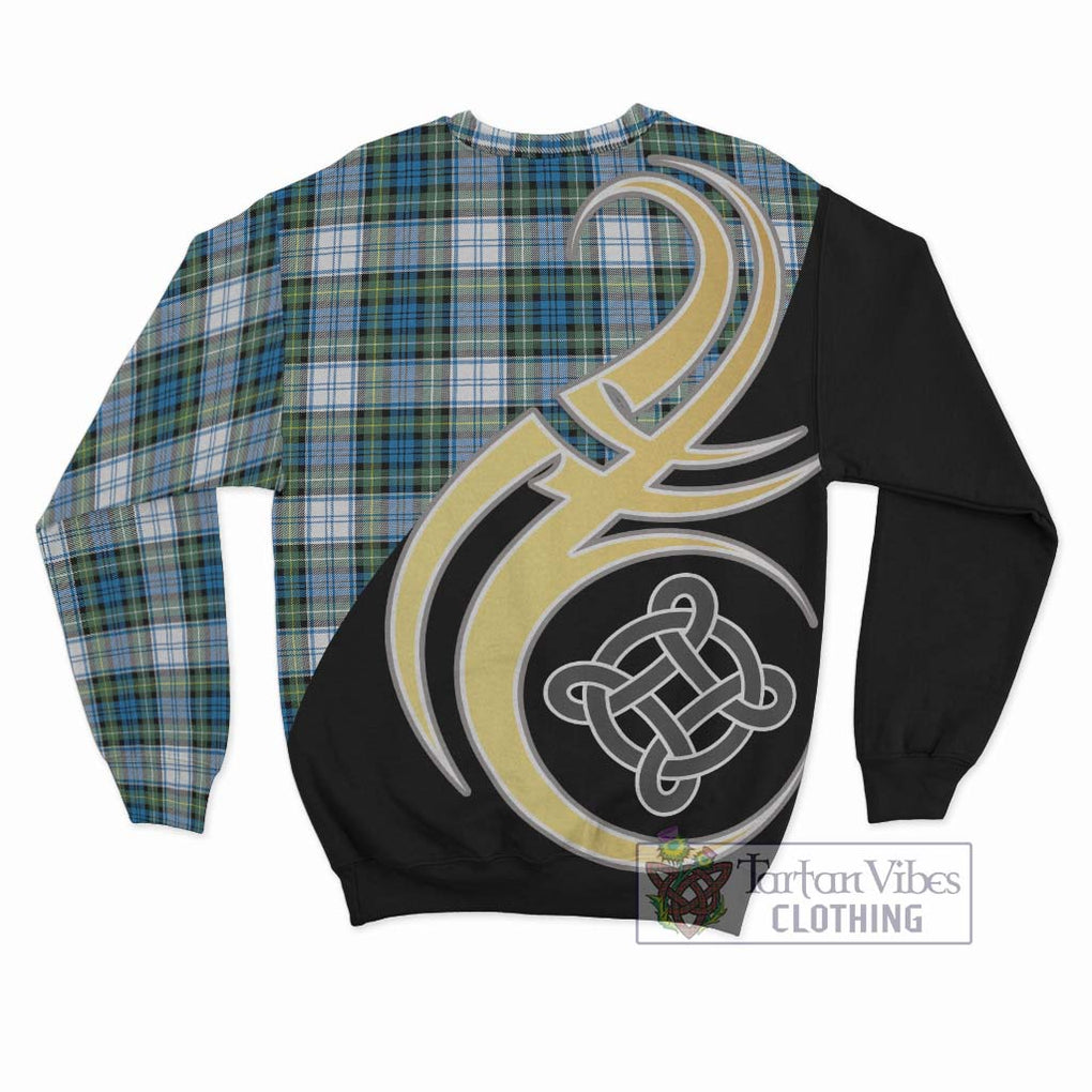 Campbell Dress Ancient Tartan Sweatshirt with Family Crest and Celtic Symbol Style - Tartan Vibes Clothing