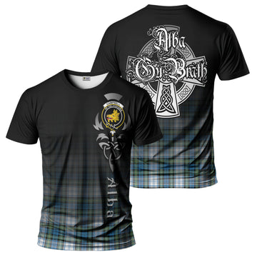 Campbell Dress Ancient Tartan T-Shirt Featuring Alba Gu Brath Family Crest Celtic Inspired