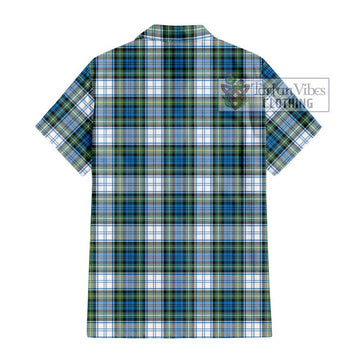 Campbell Dress Ancient Tartan Short Sleeve Button Shirt with Family Crest DNA In Me Style