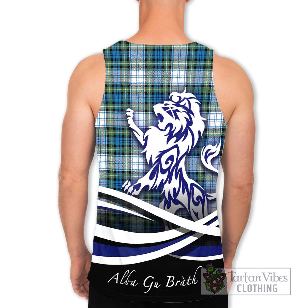 Campbell Dress Ancient Tartan Men's Tank Top with Alba Gu Brath Regal Lion Emblem - Tartanvibesclothing Shop