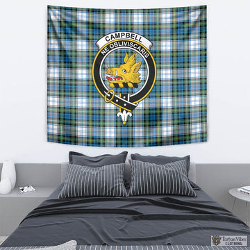 Campbell Dress Ancient Tartan Tapestry Wall Hanging and Home Decor for Room with Family Crest