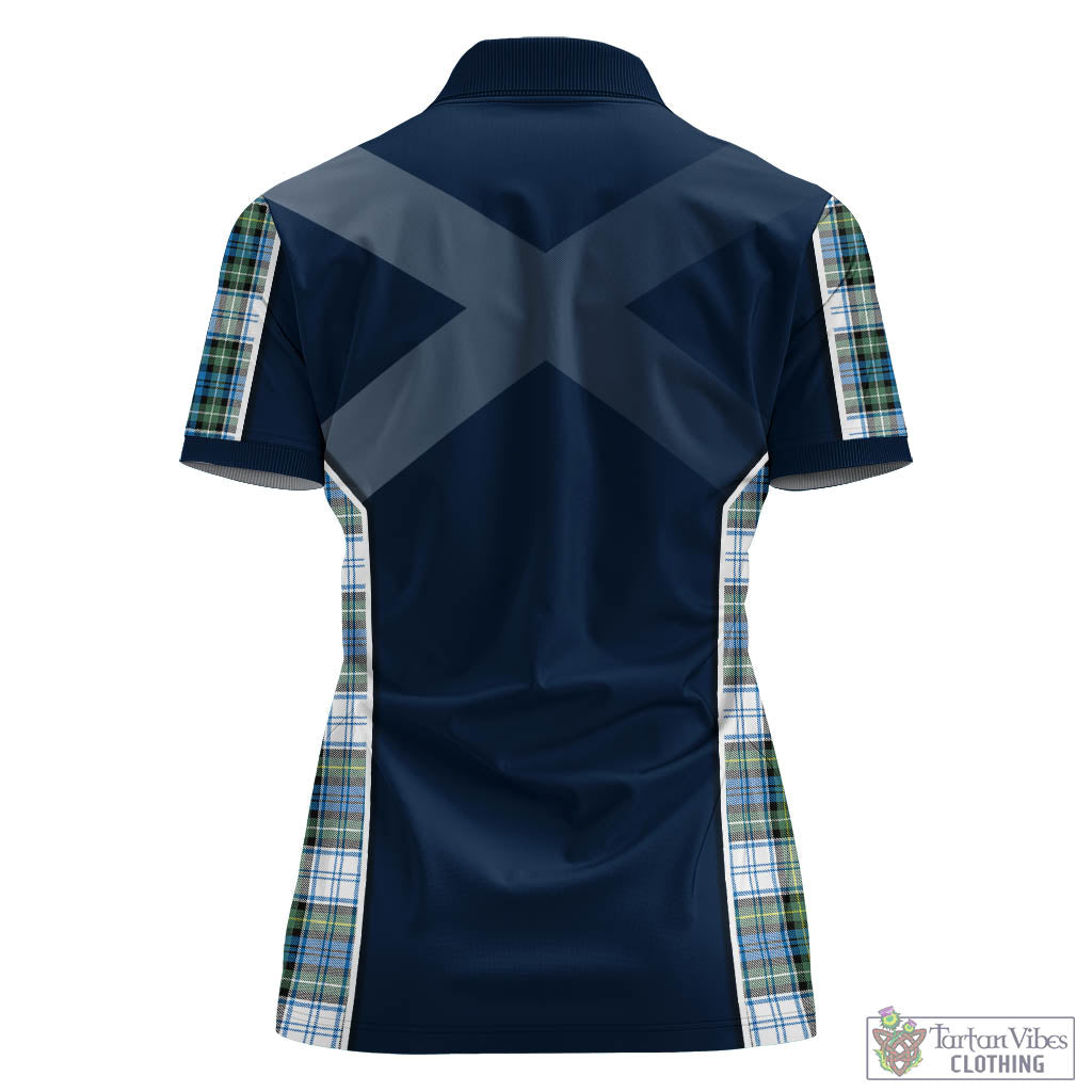 Tartan Vibes Clothing Campbell Dress Ancient Tartan Women's Polo Shirt with Family Crest and Lion Rampant Vibes Sport Style