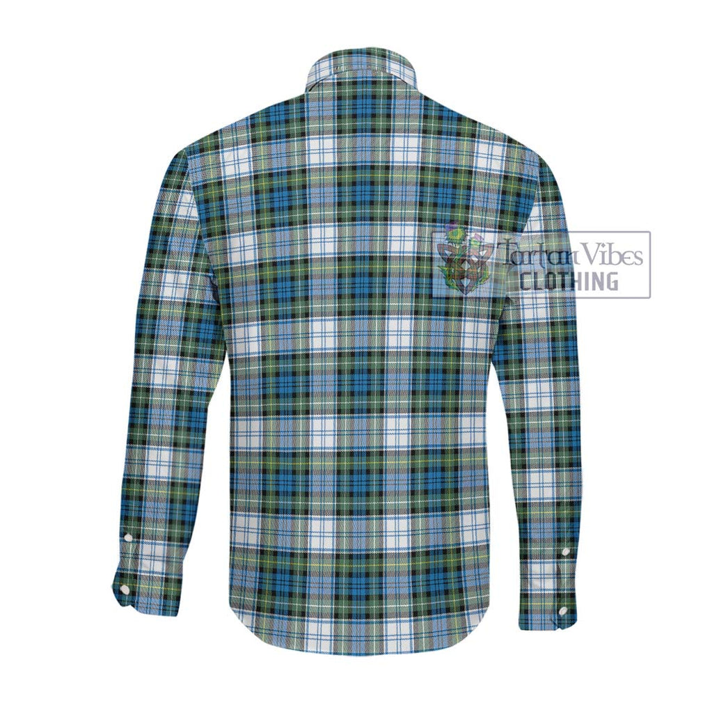 Campbell Dress Ancient Tartan Long Sleeve Button Shirt with Family Crest DNA In Me Style - Tartanvibesclothing Shop