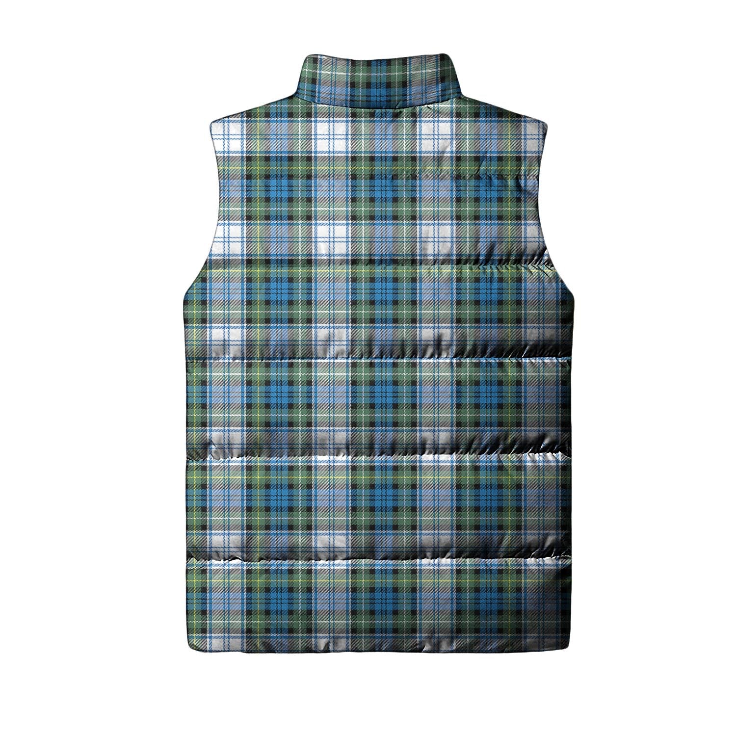 Campbell Dress Ancient Tartan Sleeveless Puffer Jacket with Family Crest - Tartanvibesclothing