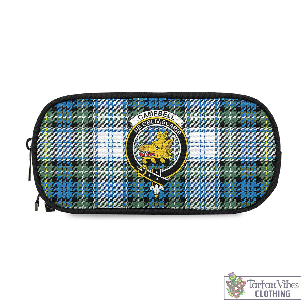 Tartan Vibes Clothing Campbell Dress Ancient Tartan Pen and Pencil Case with Family Crest