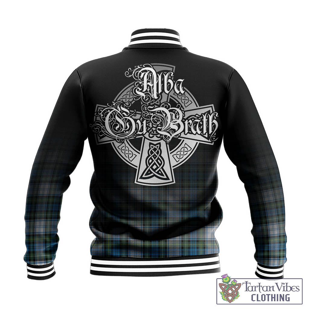 Tartan Vibes Clothing Campbell Dress Ancient Tartan Baseball Jacket Featuring Alba Gu Brath Family Crest Celtic Inspired