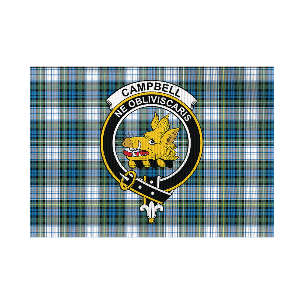 Campbell Dress Ancient Tartan Flag with Family Crest - Tartan Vibes Clothing