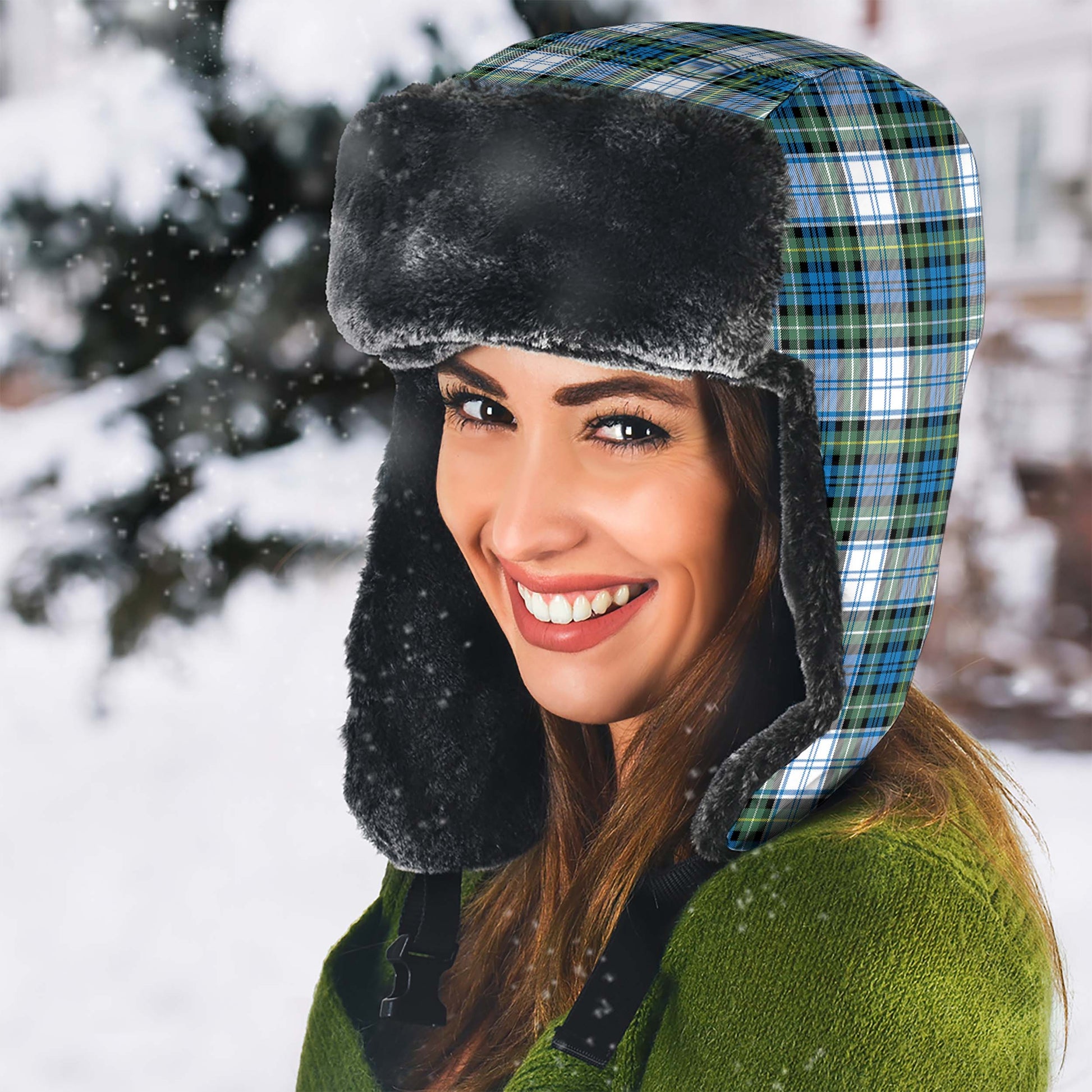 Campbell Dress Ancient Tartan Winter Trapper Hat - Tartanvibesclothing