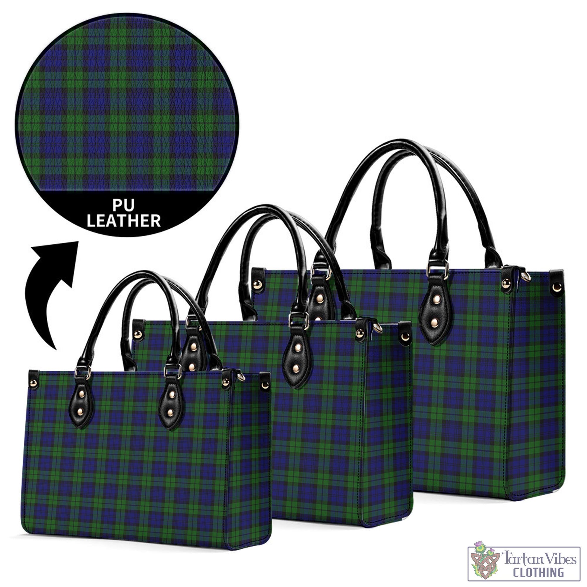 Tartan Vibes Clothing Campbell Modern Tartan Luxury Leather Handbags