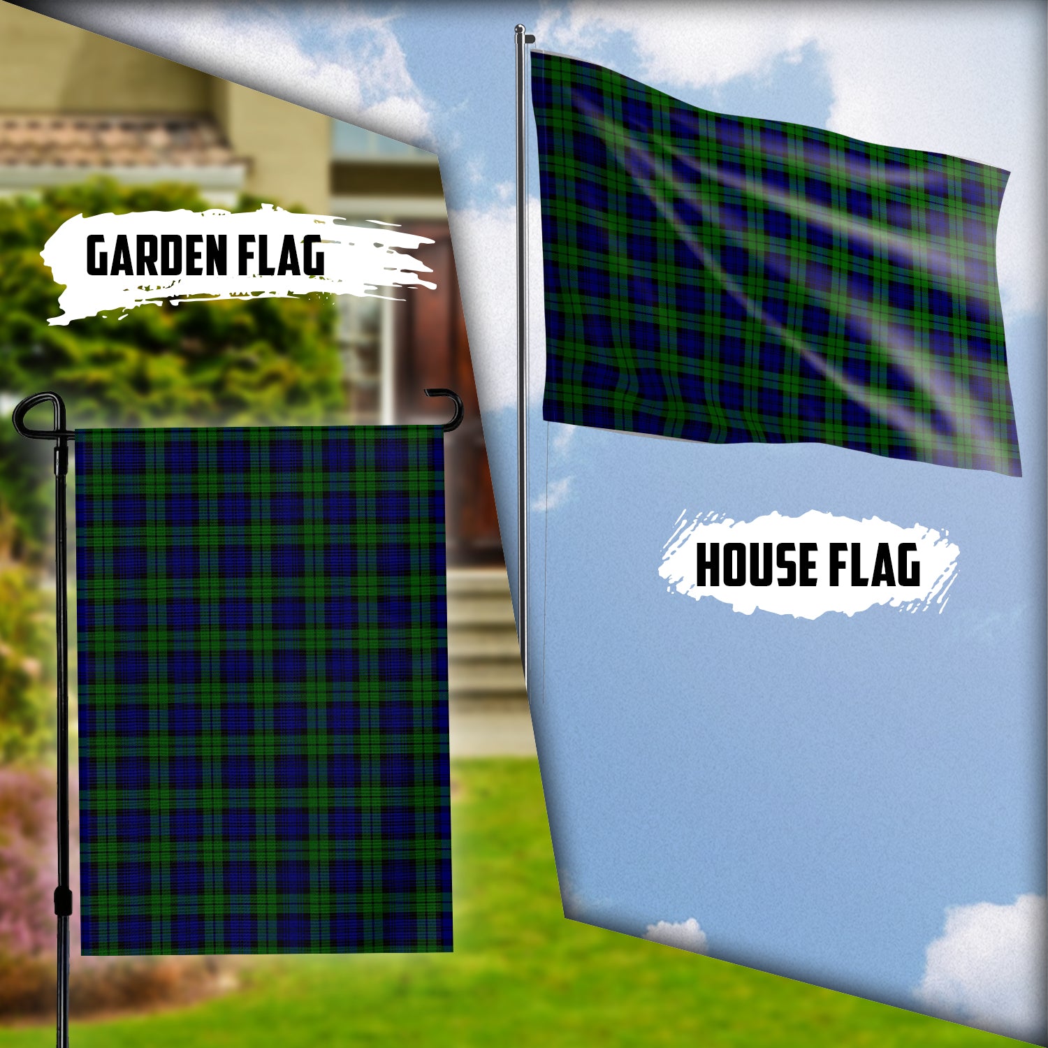 Campbell Tartan Flag Garden Flag (Vertical) - Tartan Vibes Clothing