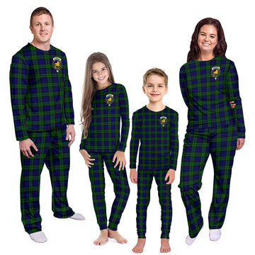 Campbell Tartan Pajamas Family Set with Family Crest