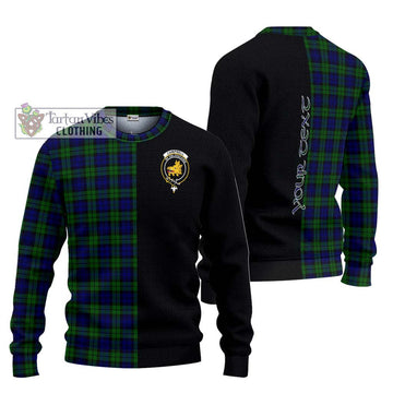 Campbell Tartan Ugly Sweater with Family Crest and Half Of Me Style