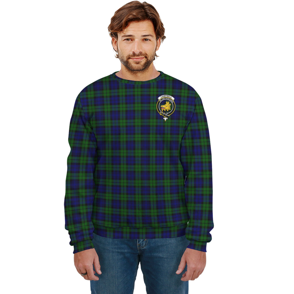 Campbell Tartan Sweatshirt with Family Crest Unisex - Tartan Vibes Clothing