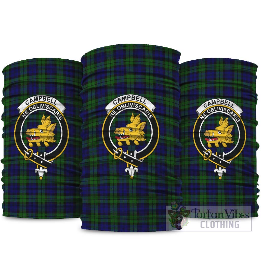 Campbell Modern Tartan Neck Gaiters, Tartan Bandanas, Tartan Head Band with Family Crest