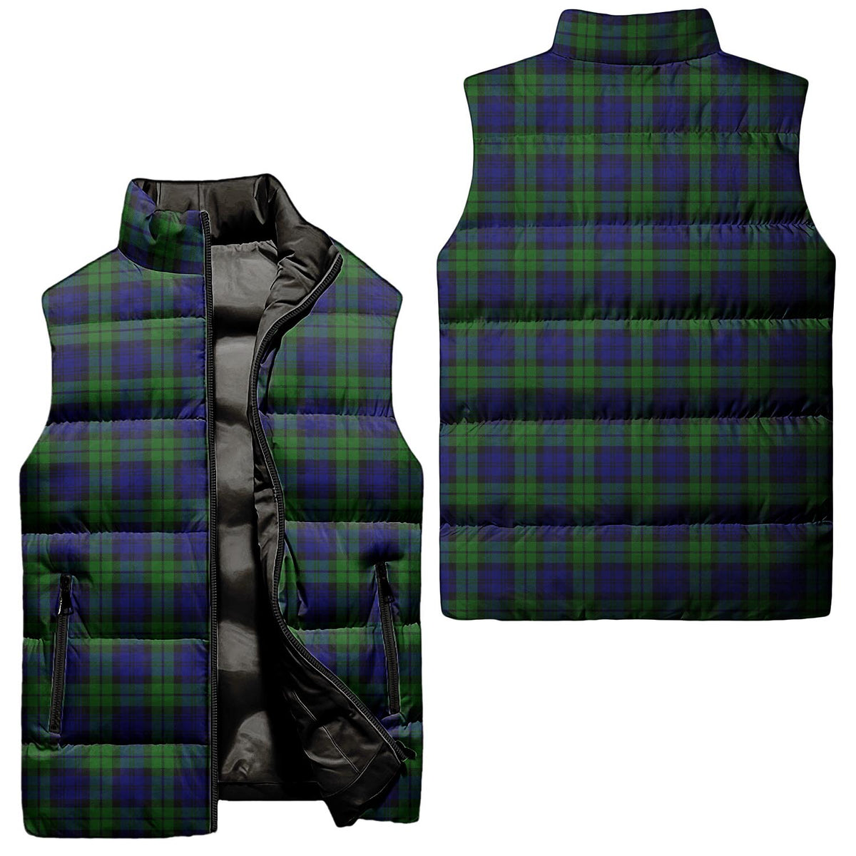 Campbell Tartan Sleeveless Puffer Jacket Unisex - Tartan Vibes Clothing