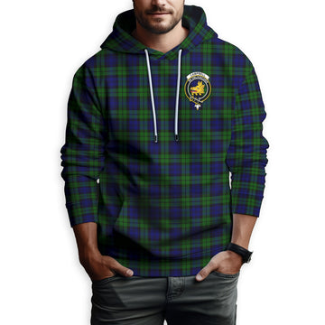 Campbell Tartan Hoodie with Family Crest