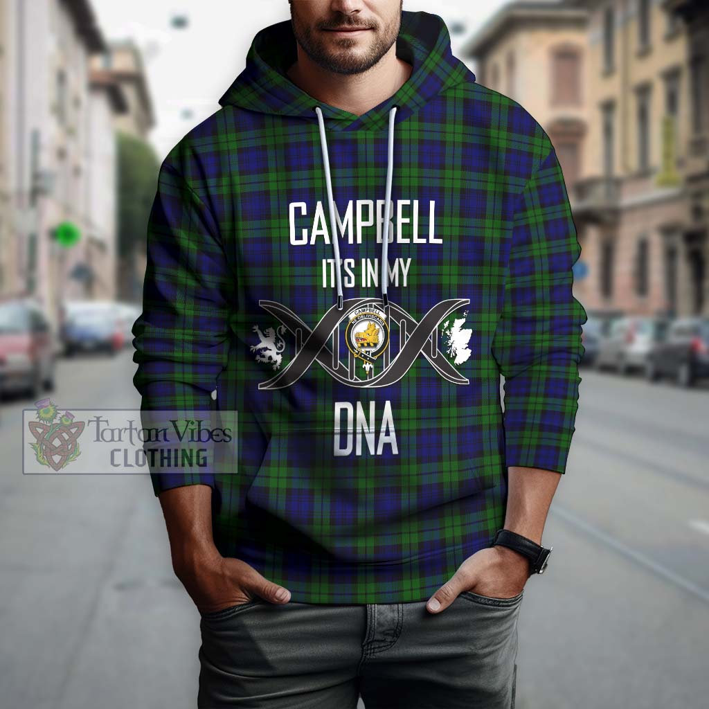 Campbell Tartan Hoodie with Family Crest DNA In Me Style Pullover Hoodie - Tartanvibesclothing Shop