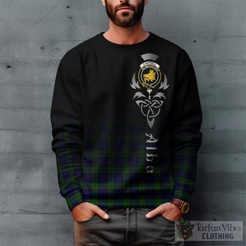 Campbell Tartan Sweatshirt Featuring Alba Gu Brath Family Crest Celtic Inspired