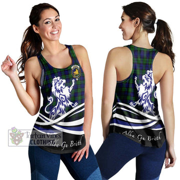 Campbell Tartan Women's Racerback Tanks with Alba Gu Brath Regal Lion Emblem