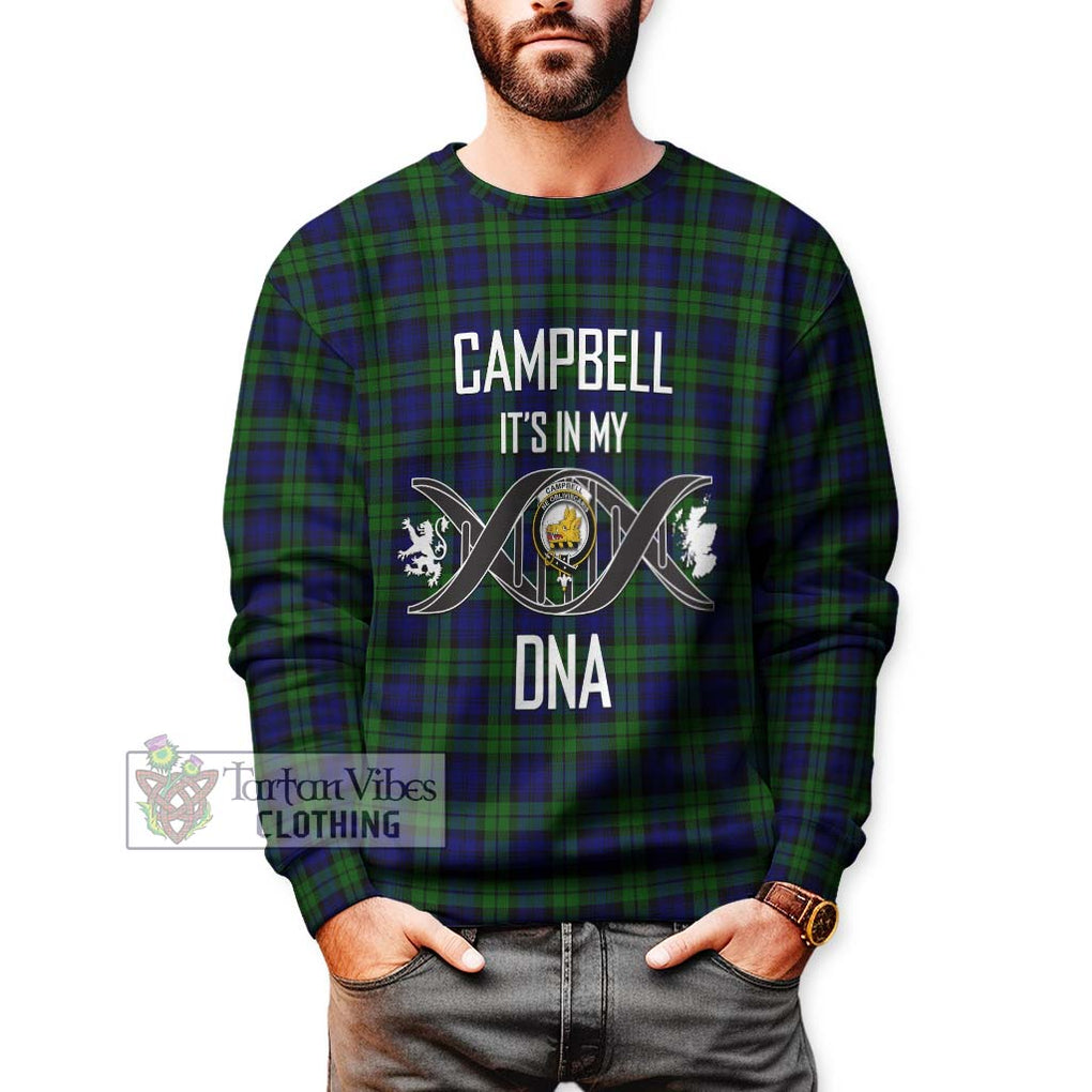 Campbell Tartan Sweatshirt with Family Crest DNA In Me Style Unisex - Tartanvibesclothing Shop