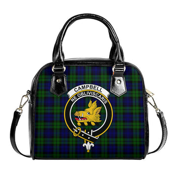 Campbell Tartan Shoulder Handbags with Family Crest