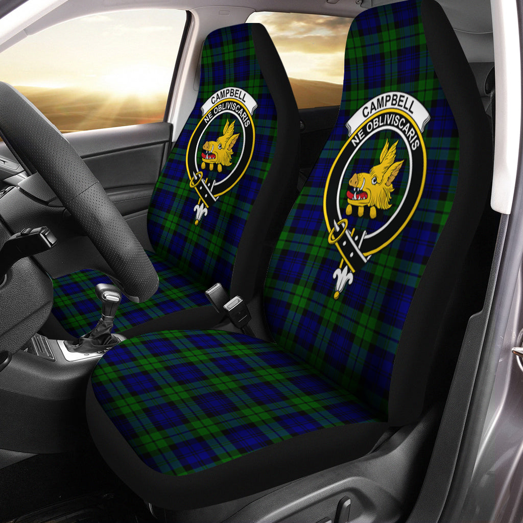 Campbell Tartan Car Seat Cover with Family Crest One Size - Tartan Vibes Clothing