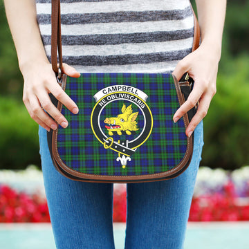 Campbell Tartan Saddle Bag with Family Crest