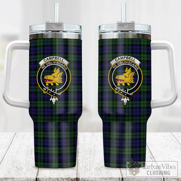 Campbell Tartan and Family Crest Tumbler with Handle