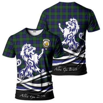 Campbell Tartan T-Shirt with Alba Gu Brath Regal Lion Emblem