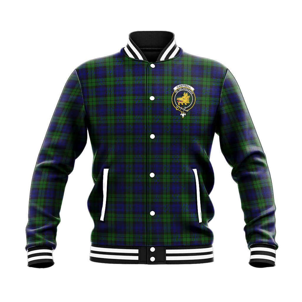 Campbell Tartan Baseball Jacket with Family Crest - Tartan Vibes Clothing