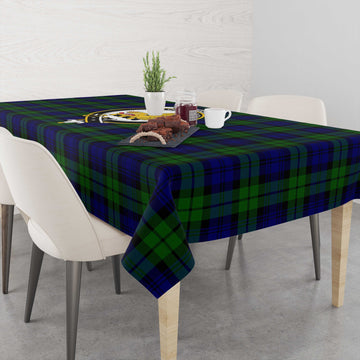 Campbell Tartan Tablecloth with Family Crest