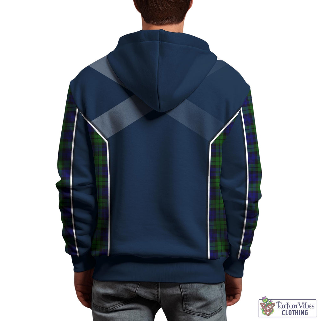 Tartan Vibes Clothing Campbell Modern Tartan Hoodie with Family Crest and Scottish Thistle Vibes Sport Style