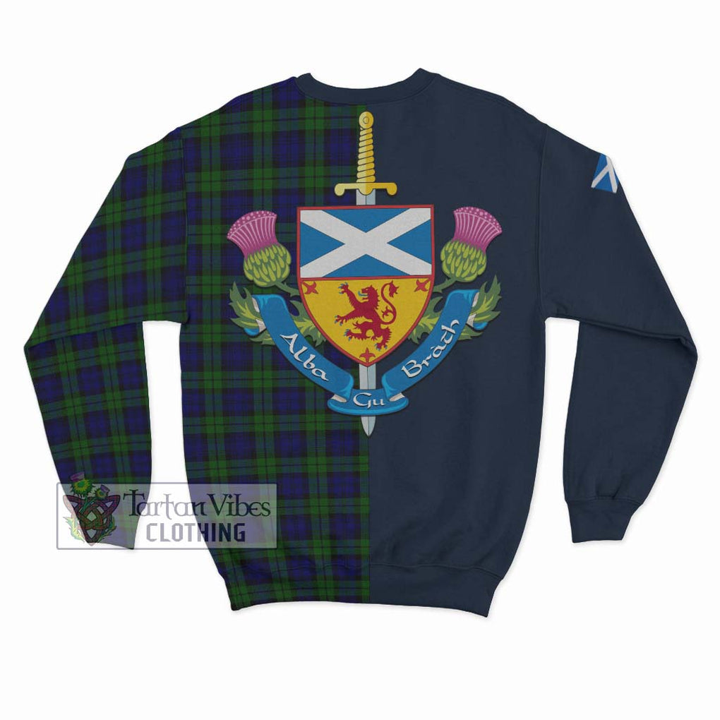 Tartan Vibes Clothing Campbell Modern Tartan Sweatshirt with Scottish Lion Royal Arm Half Style