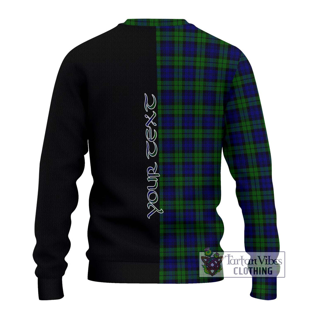 Campbell Tartan Knitted Sweater with Family Crest and Half Of Me Style - Tartanvibesclothing Shop