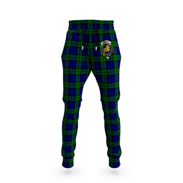 Campbell Tartan Joggers Pants with Family Crest