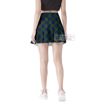 Campbell Tartan Women's Plated Mini Skirt