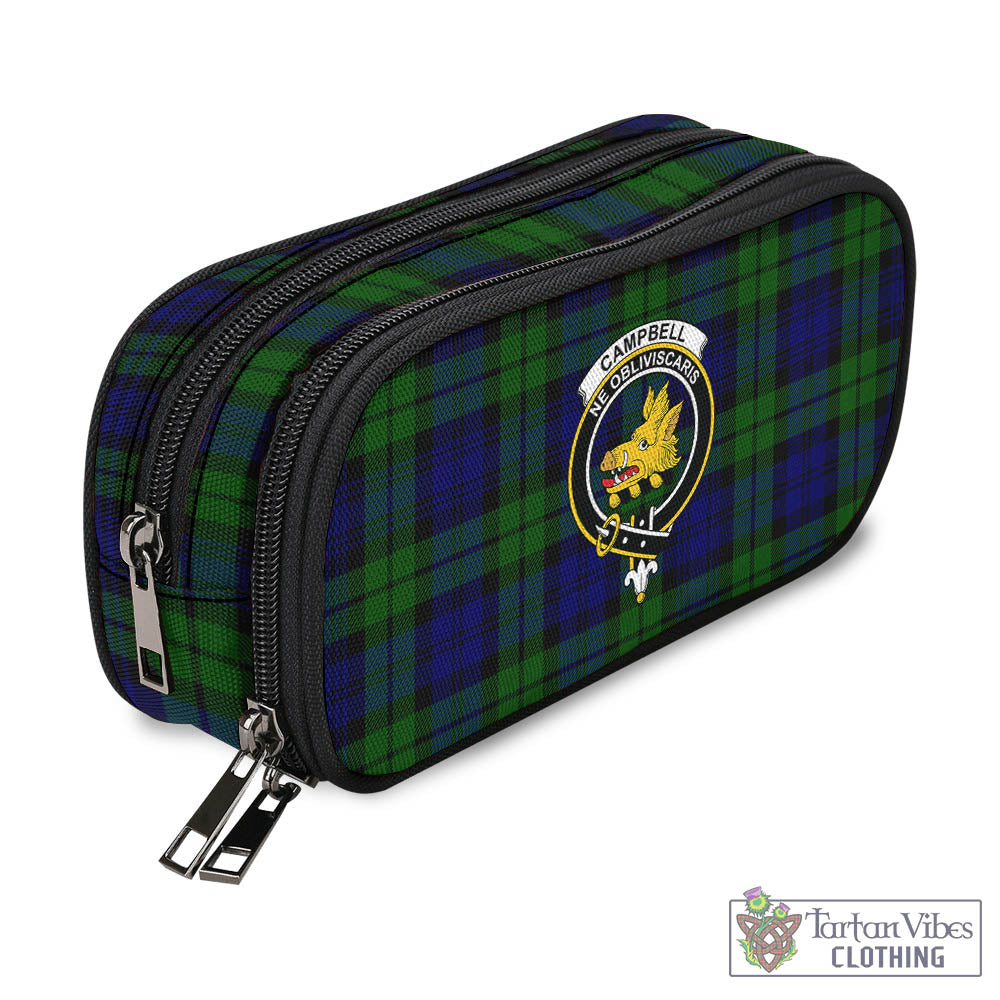 Tartan Vibes Clothing Campbell Modern Tartan Pen and Pencil Case with Family Crest