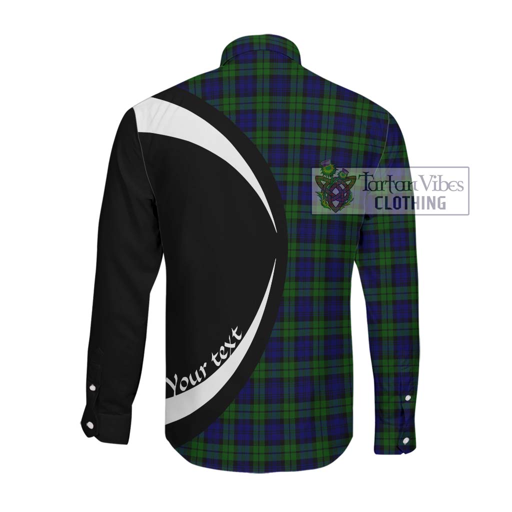 Campbell Tartan Long Sleeve Button Up with Family Crest Circle Style Men's Shirt - Tartan Vibes Clothing