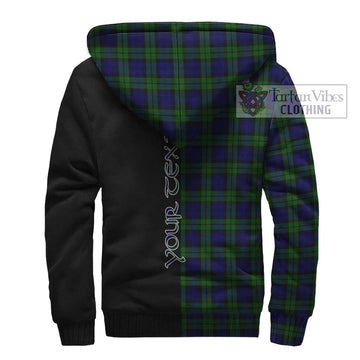 Campbell Tartan Sherpa Hoodie with Family Crest and Half Of Me Style