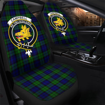 Campbell Tartan Car Seat Cover with Family Crest