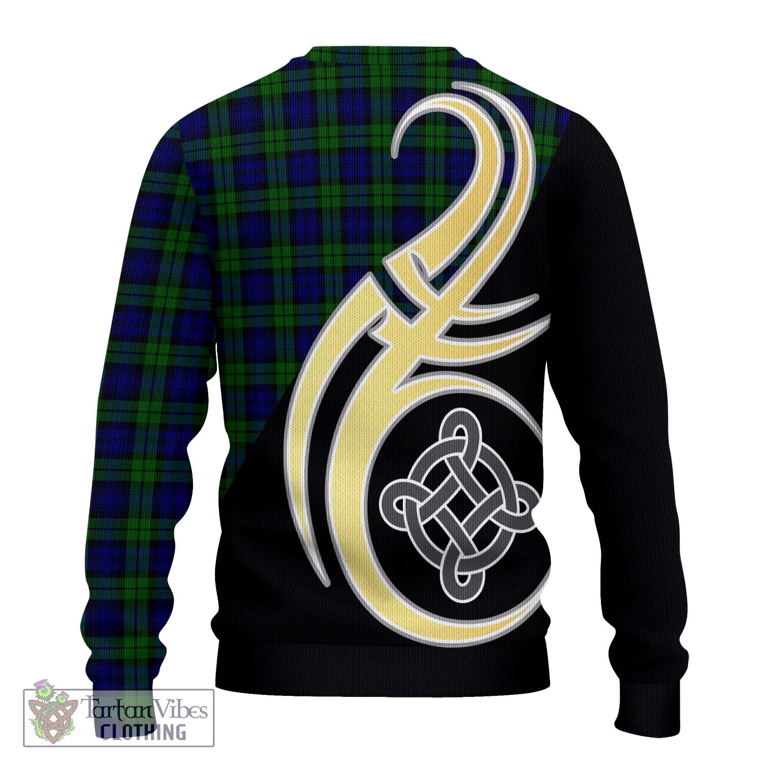 Campbell Tartan Knitted Sweater with Family Crest and Celtic Symbol Style - Tartan Vibes Clothing