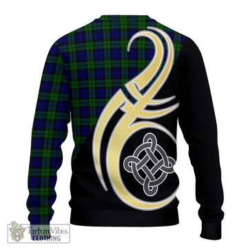 Campbell Tartan Ugly Sweater with Family Crest and Celtic Symbol Style