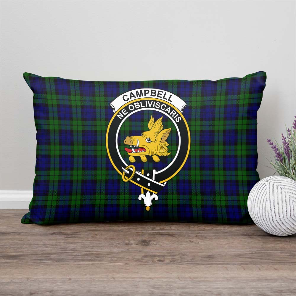 Campbell Modern Tartan Pillow Cover with Family Crest Rectangle Pillow Cover - Tartanvibesclothing