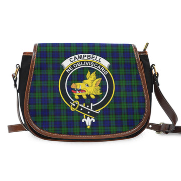 Campbell Tartan Saddle Bag with Family Crest