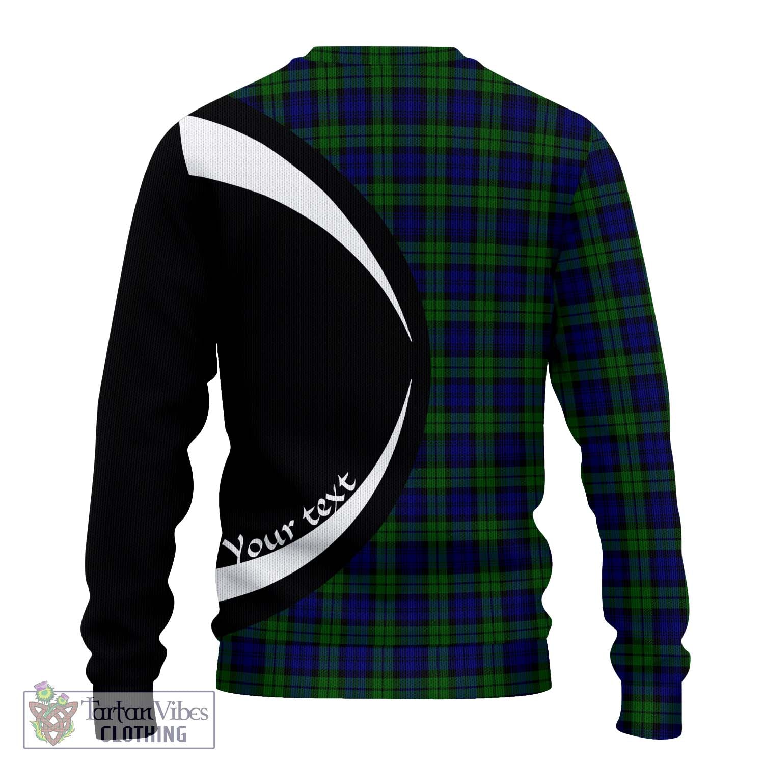 Tartan Vibes Clothing Campbell Modern Tartan Knitted Sweater with Family Crest Circle Style