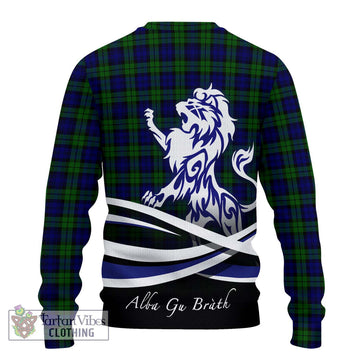 Campbell Tartan Ugly Sweater with Alba Gu Brath Regal Lion Emblem