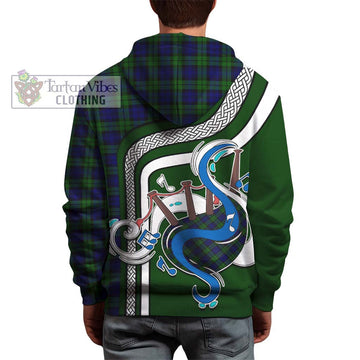 Campbell Tartan Hoodie with Epic Bagpipe Style