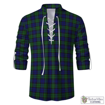 Campbell Tartan Men's Scottish Traditional Jacobite Ghillie Kilt Shirt